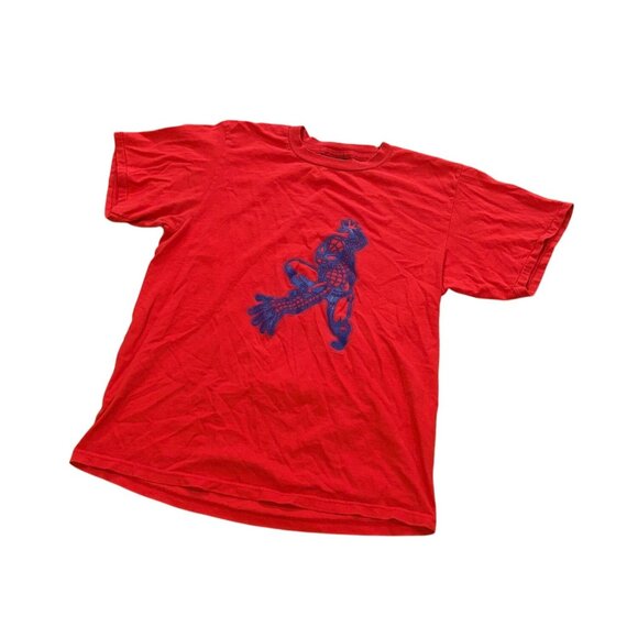 Vintage 2001 Changes Spiderman 3D Print Single Stitch T-Shirt Red Men's Large - Picture 4 of 9